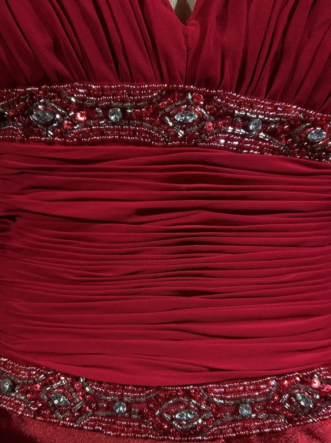 Classy Mermaid Sweetheart Straps Red With Beading Folds Sleeveless Long Formal Dress Gown Prom Dresses N2449