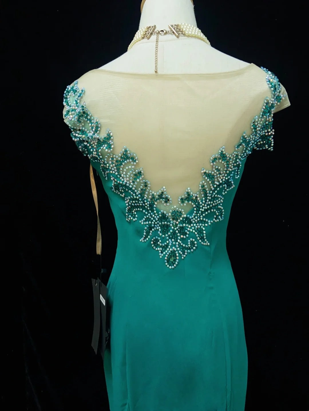 Vintage Prom Dresses Inspo Mermaid Scoop Green With Beading For Women Formal Dress N3223