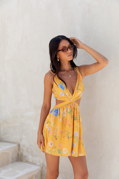 Florence Mini Dress Yellow
