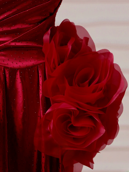 Chic Prom Dresses Aesthetic Mermaid Strapless Burgundy With Pleated Inspiration Impress Long Party Formal Gown For Teenagers High Schools AQ004