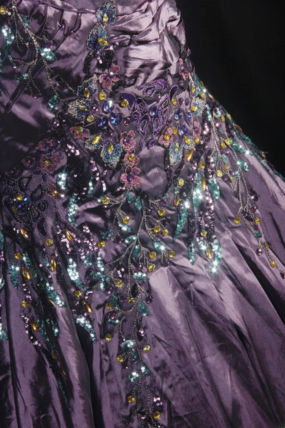 Vintage 90s Prom Dresses Women Mermaid Spaghetti Straps Dusty Grape Taffeta Long Formal Dance Evening Party Gowns AS030