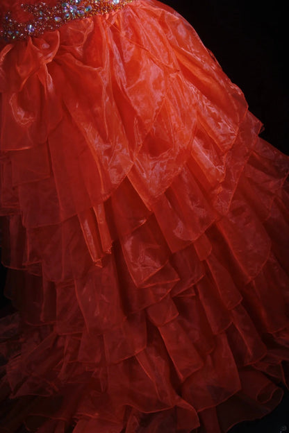 Vintage Mermaid Sweetheart Red Long Party Dress With Tulle Beads 1950s Retro Classy Birthday Dinner Prom Dress AS047