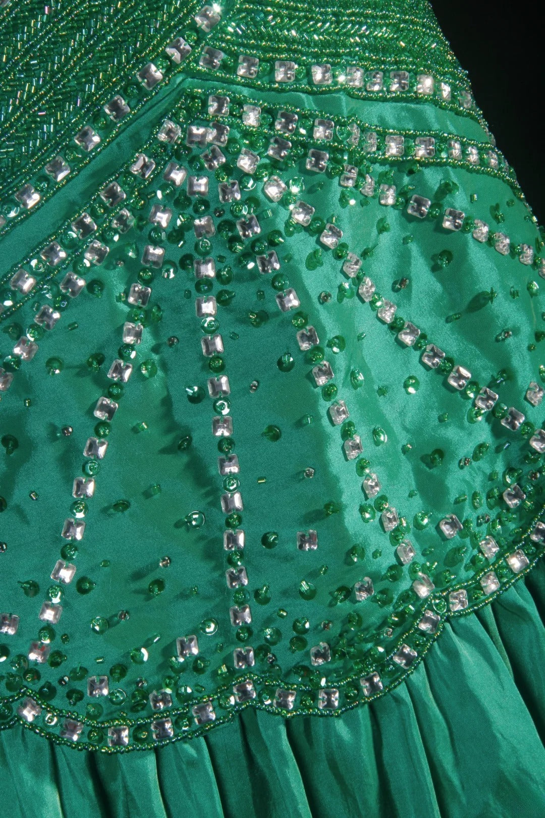 Vintage A Line Halter Green Satin Party Dress With Beads 1950s Retro Classy Birthday Dinner Long Prom Dresses AS061