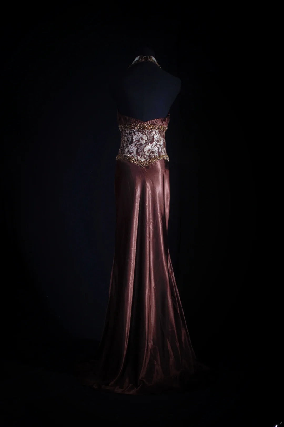 Vintage 50s 1950s Formal Mermaid Halter Pleated With Beads Sleeveless Long Prom Dresses Party Formal Gowns AS117