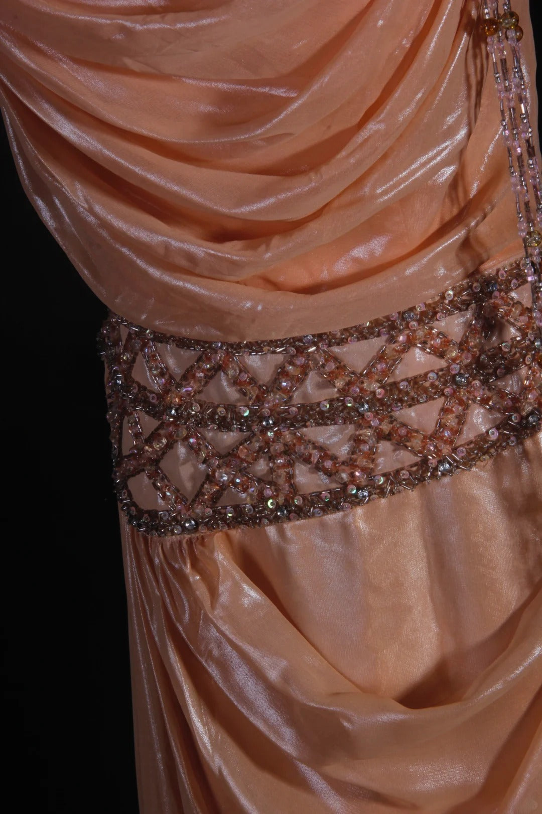 Retro Vintage 1960s Formal A line Square Neck Pink Fashion With Beads Cap Sleeves Long Prom Dresses Party Formal Gowns AS122
