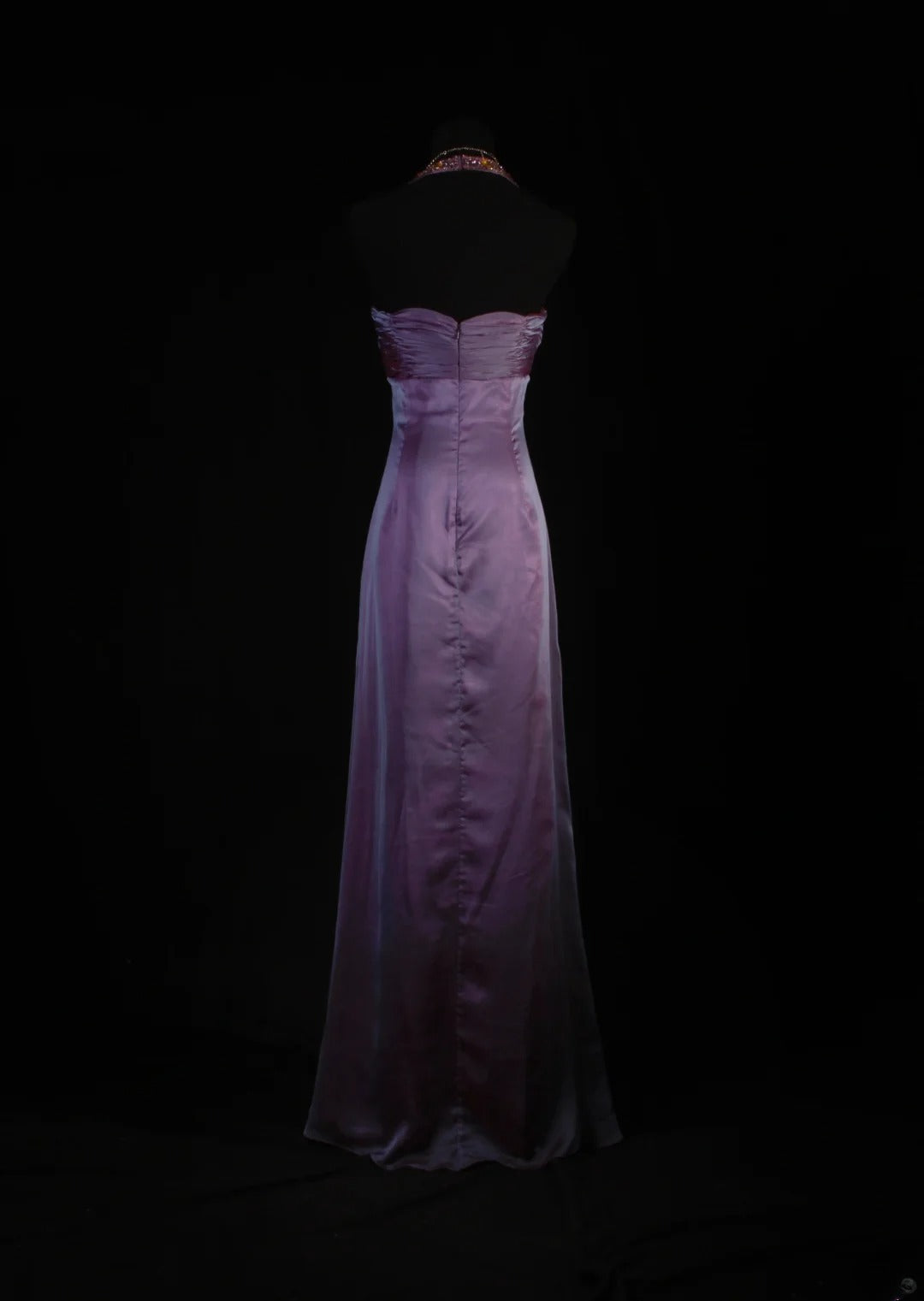 Retro 70s 1960s Formal A Line Halter Purple With Gem Beads Cape Sleeveless Long Prom Dresses Party Formal Gowns AS152