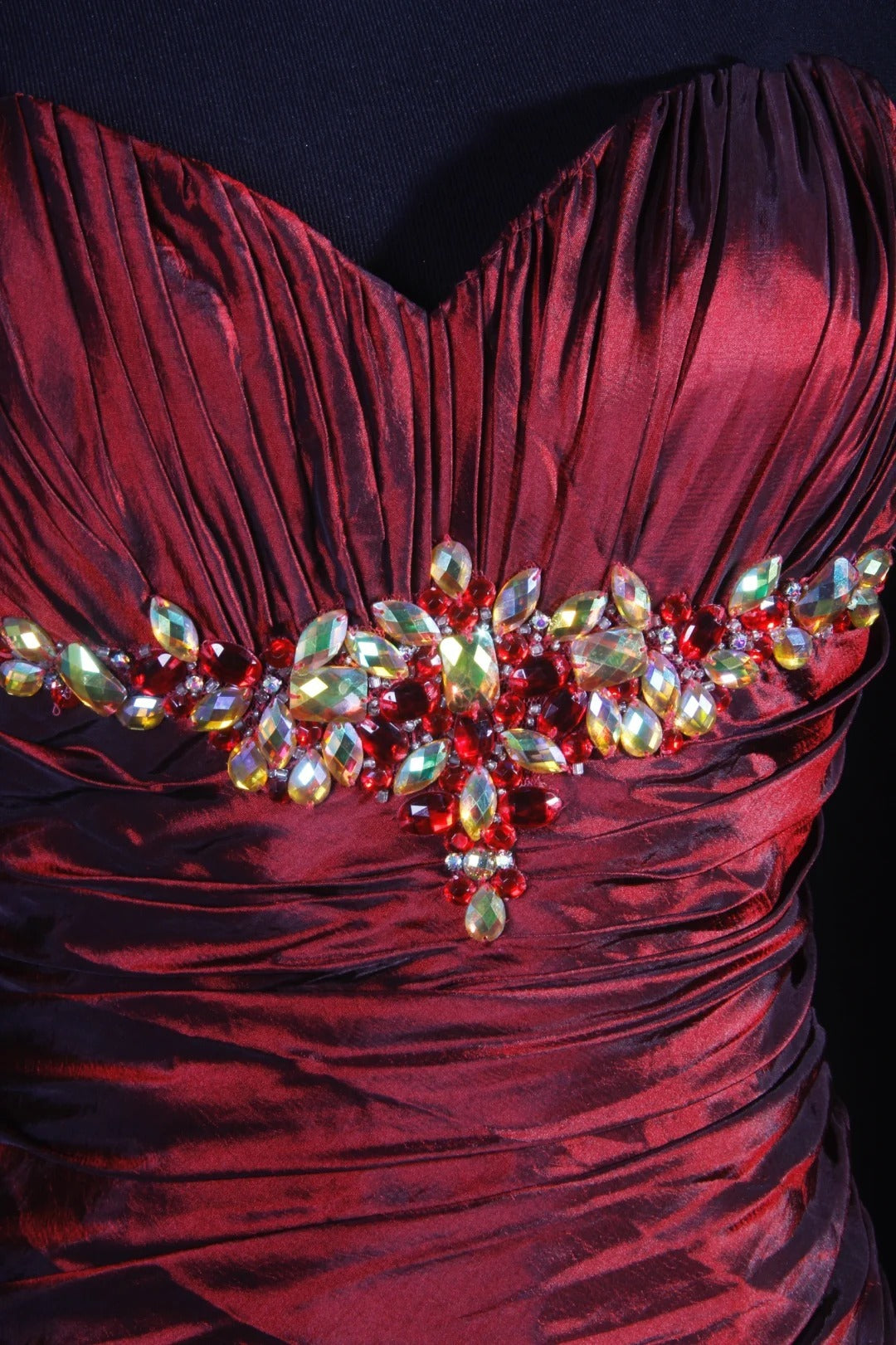 Vintage 50s 1950s Formal Mermaid Sweetheart Burgundy Wine Red Pleated With Beaded Style Impress Long Prom Dresses Party Formal Gowns AS153