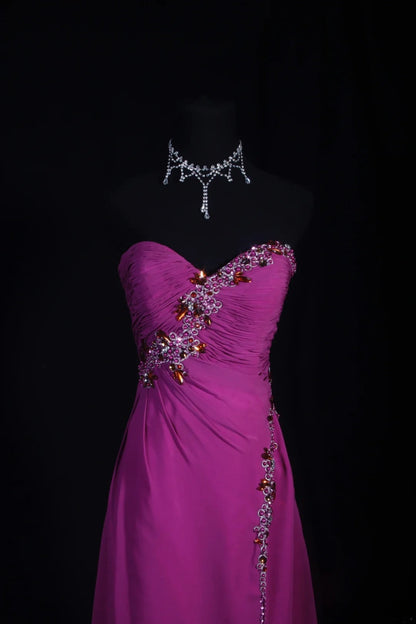 Vintage Prom Dresses Inspiration A Line Sweetheart Pink Semi Formal 90s Prom Dresses With Slit Beads For Teens High Schools AS157