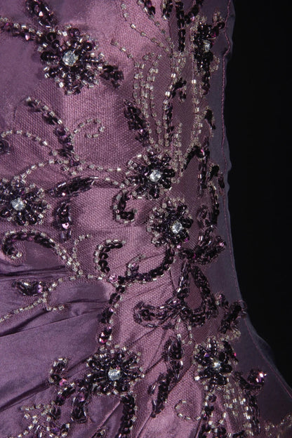 Vintage Ball Gowns Prom Dress Aesthetic Strapless Dusty Purple 1950s Long Prom Dresses Party Semi Formal Gowns AS162