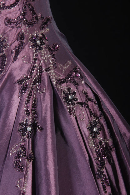 Vintage Ball Gowns Prom Dress Aesthetic Strapless Dusty Purple 1950s Long Prom Dresses Party Semi Formal Gowns AS162