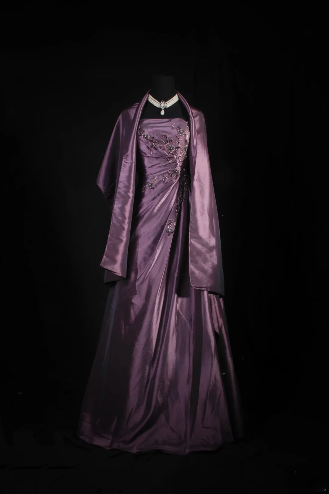Vintage Ball Gowns Prom Dress Aesthetic Strapless Dusty Purple 1950s Long Prom Dresses Party Semi Formal Gowns AS162