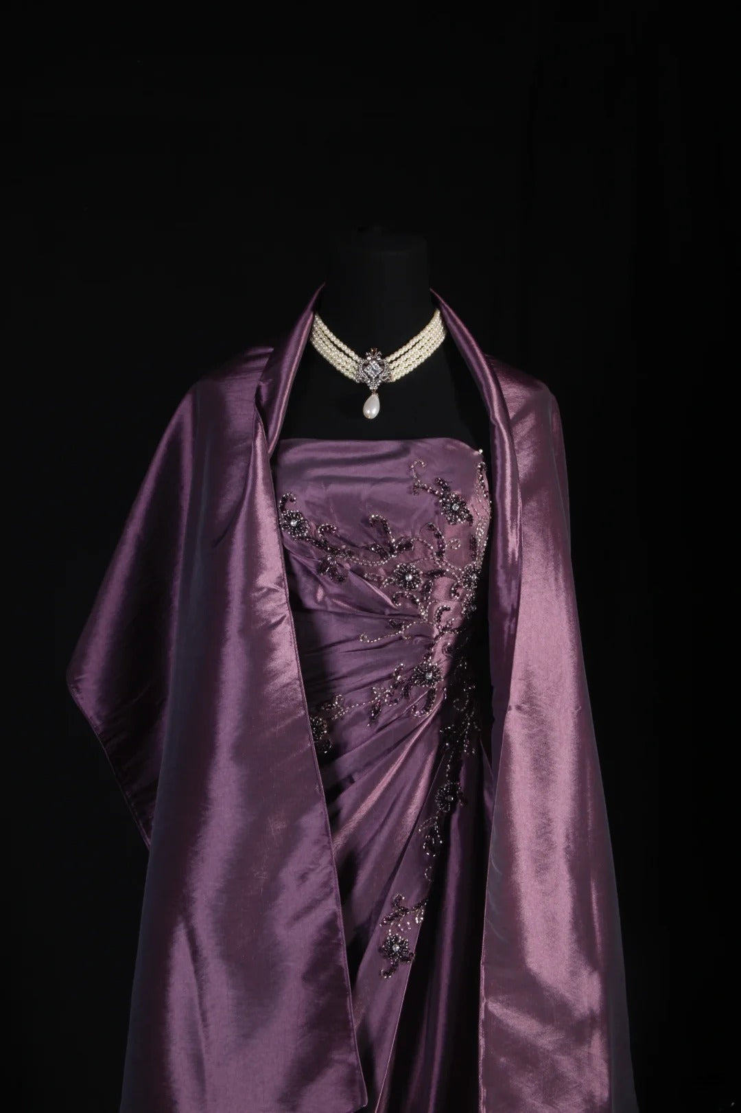 Vintage Ball Gowns Prom Dress Aesthetic Strapless Dusty Purple 1950s Long Prom Dresses Party Semi Formal Gowns AS162