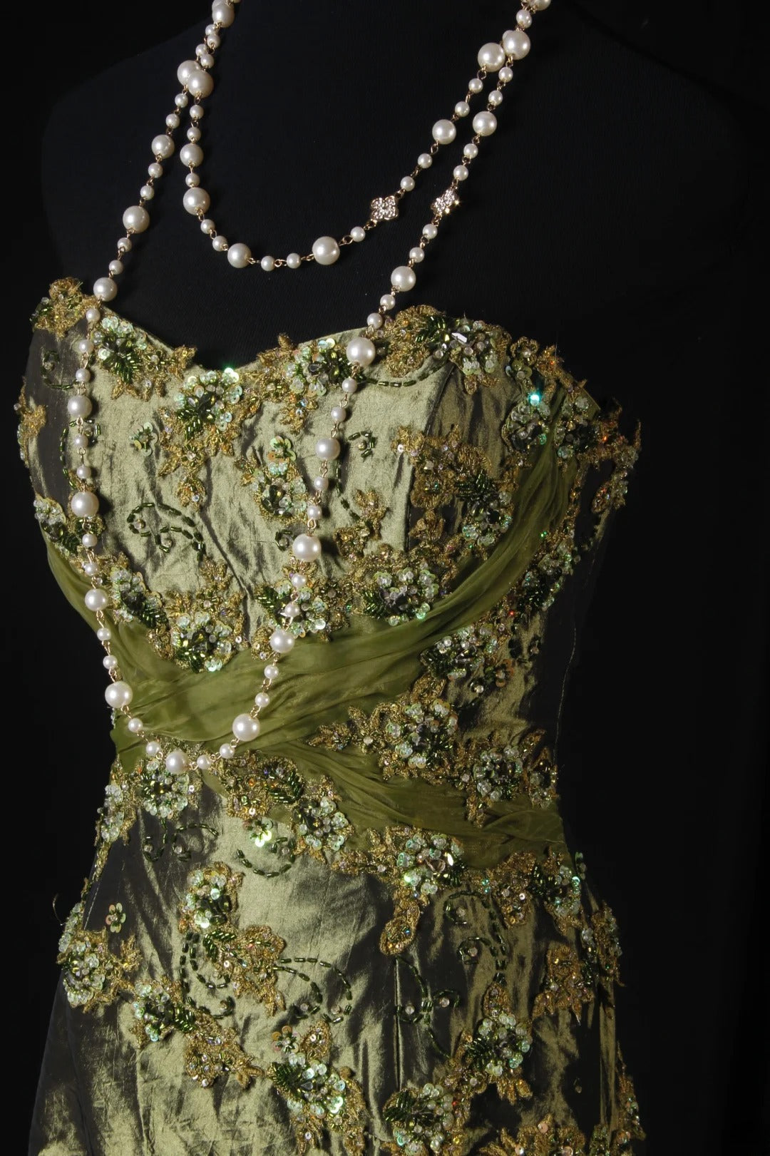 Vintage Style Mermaid Sweetheart 1950s Olive Green Taffeta With Beads Long Formal Fancy Prom Dresses Night Outfits Party Gowns AS211
