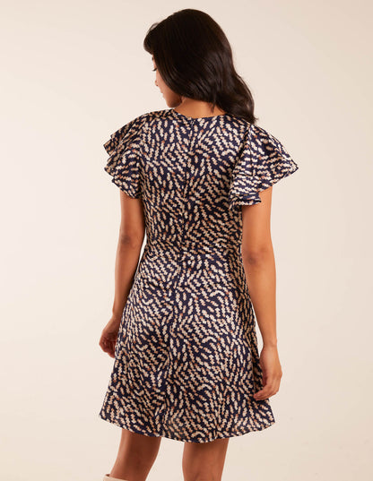 Wrap Ruffle Mini Dress