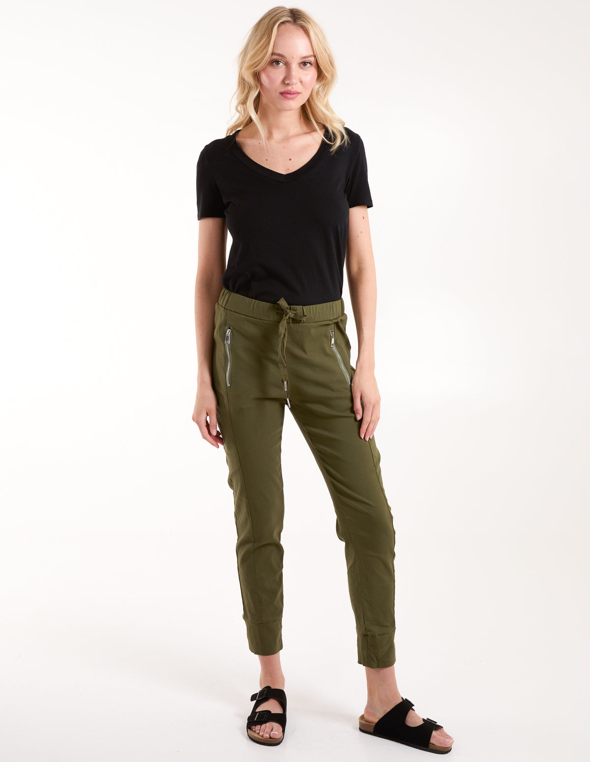 Zip Drawstring Trousers