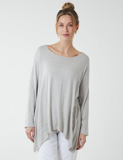 Oversize Cashmere Like Cut And Sew Jumper