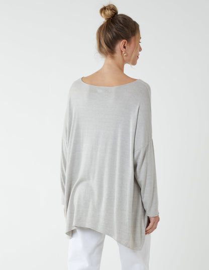 Oversize Cashmere Like Cut And Sew Jumper