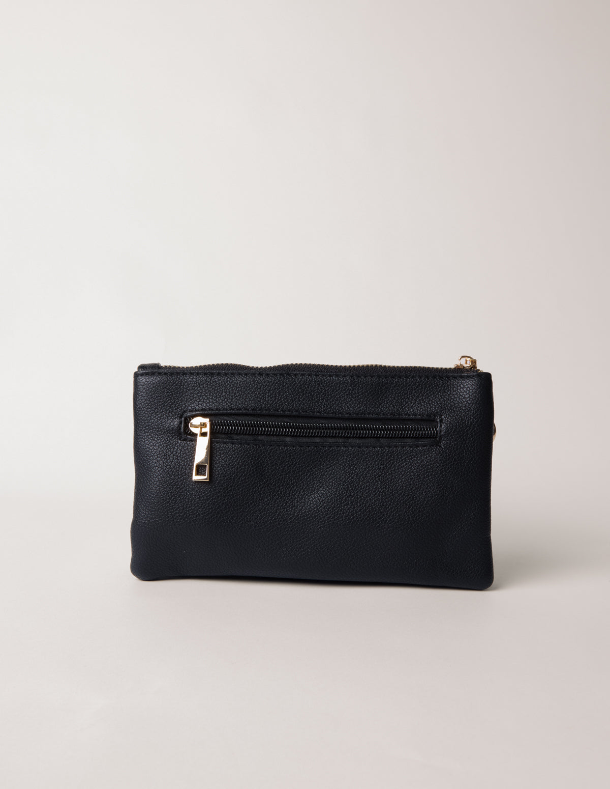 Detailed Zip Up Purse With Detachable Strap