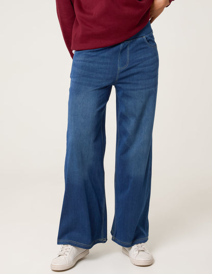 Elasticated Washed Jeans