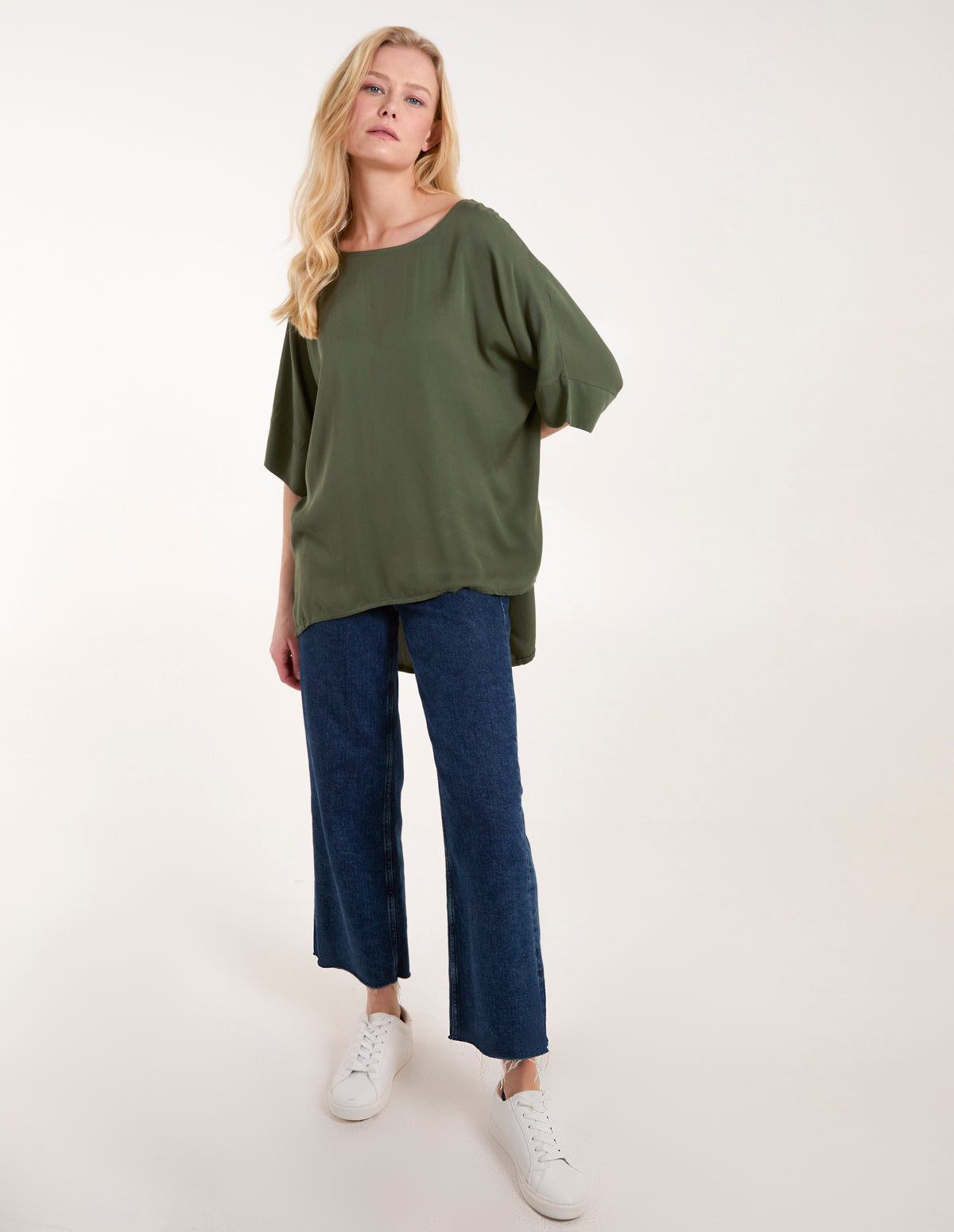 Button Back Viscose Top