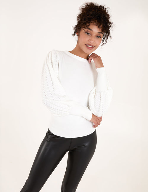 Balloon Sleeve Knit Jumper