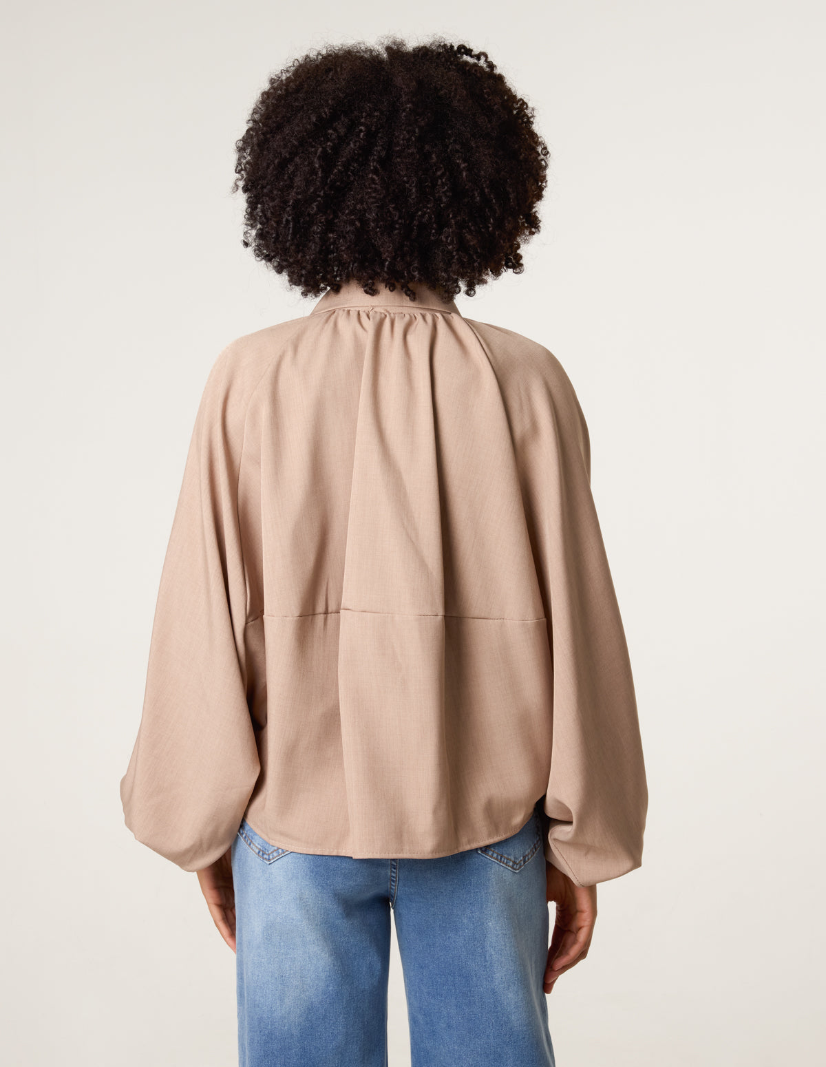 Drape Puffball Zipper Jacket