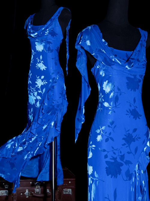 Simple Mermaid Spaghetti Strap Royal Blue Summer Formal For Women Girls Teens Prom Dresses N2224