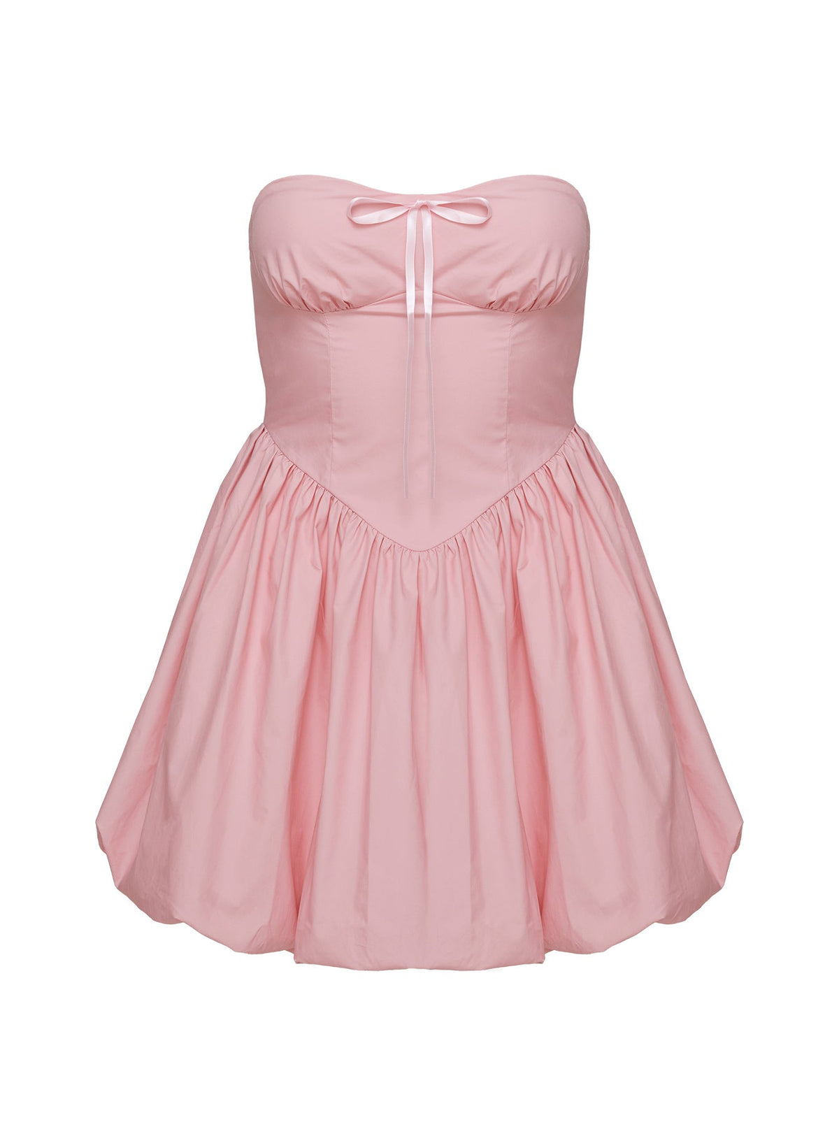 Melaina Bubble Hem Mini Dress Pink