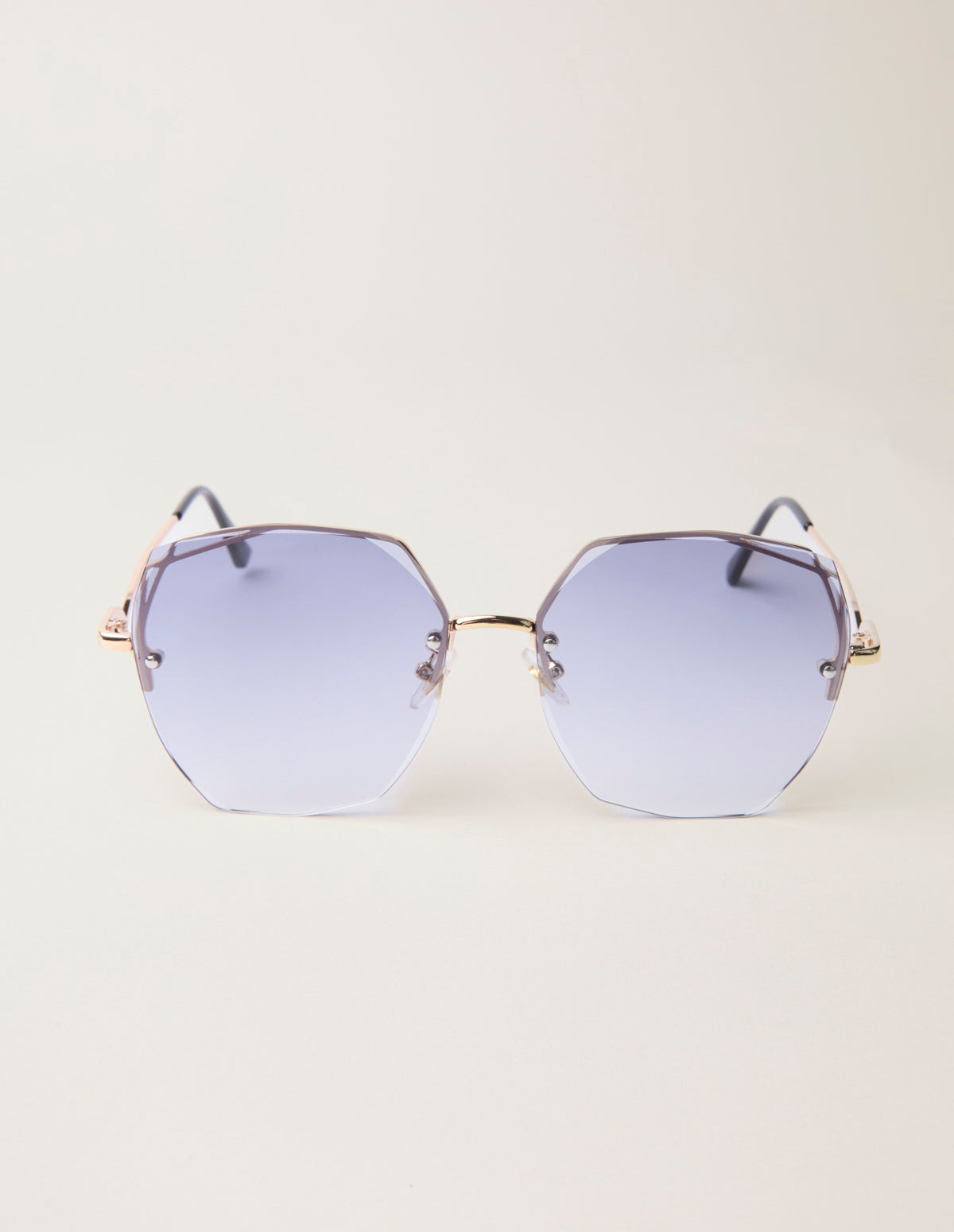 Frameless Purple Lens Sunglasses
