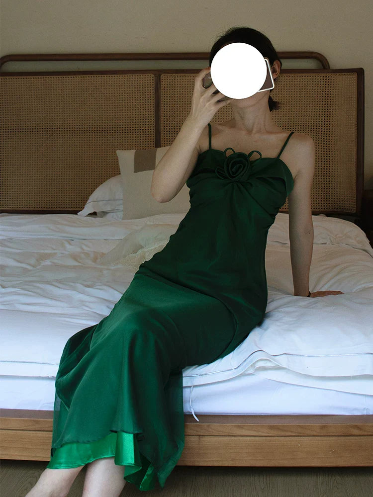 Vintage 1960s A line Spaghetti Straps Dark Green Prom Dresses Inspiration Long Party Evening Dress 18th Birthday Outfits AB2385