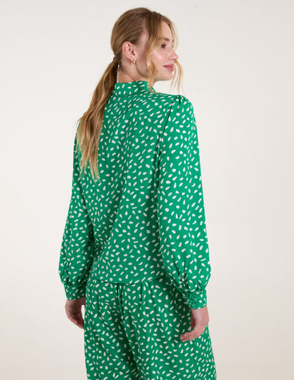 Abstract Polka Dot Oversized Shirt