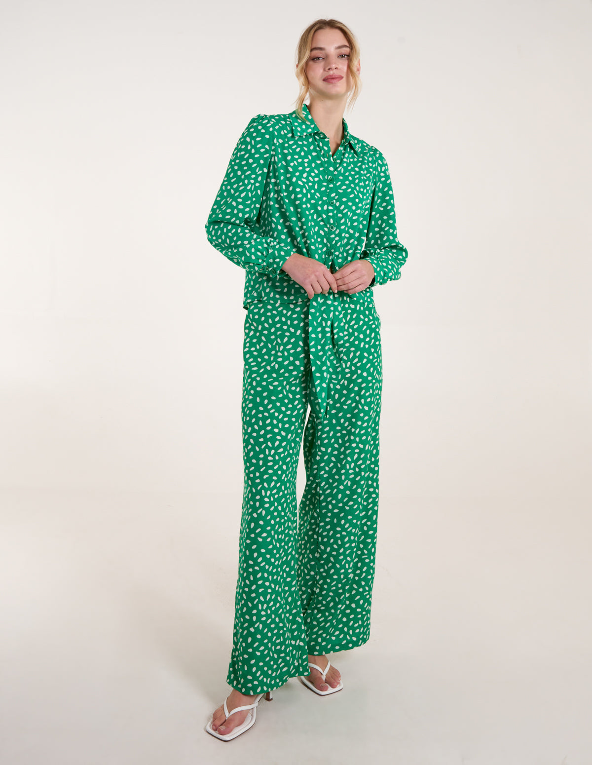 Abstract Polka Dot Oversized Shirt