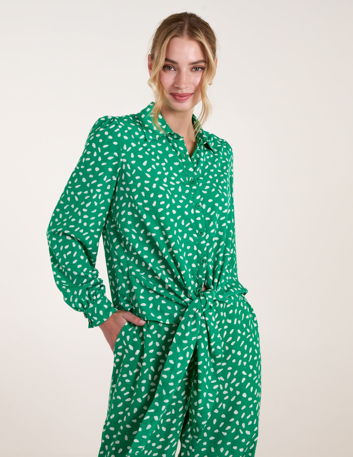 Abstract Polka Dot Oversized Shirt