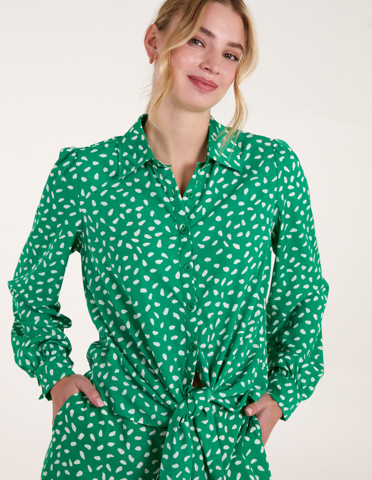 Abstract Polka Dot Oversized Shirt