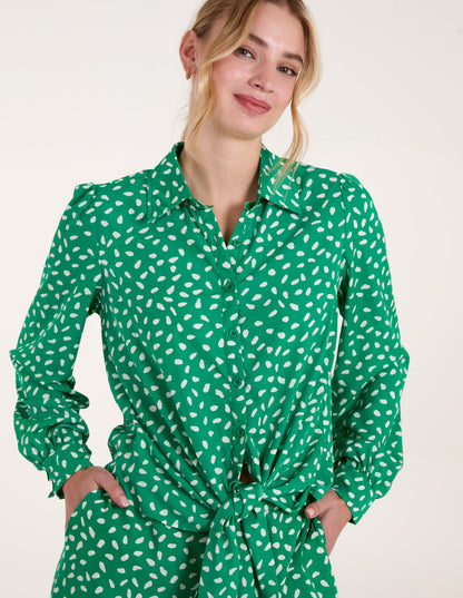Abstract Polka Dot Oversized Shirt