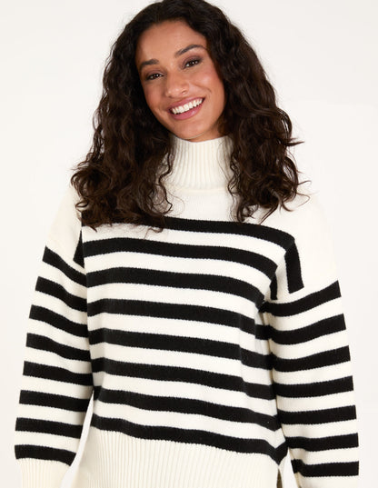 High Neck Striped Jumper