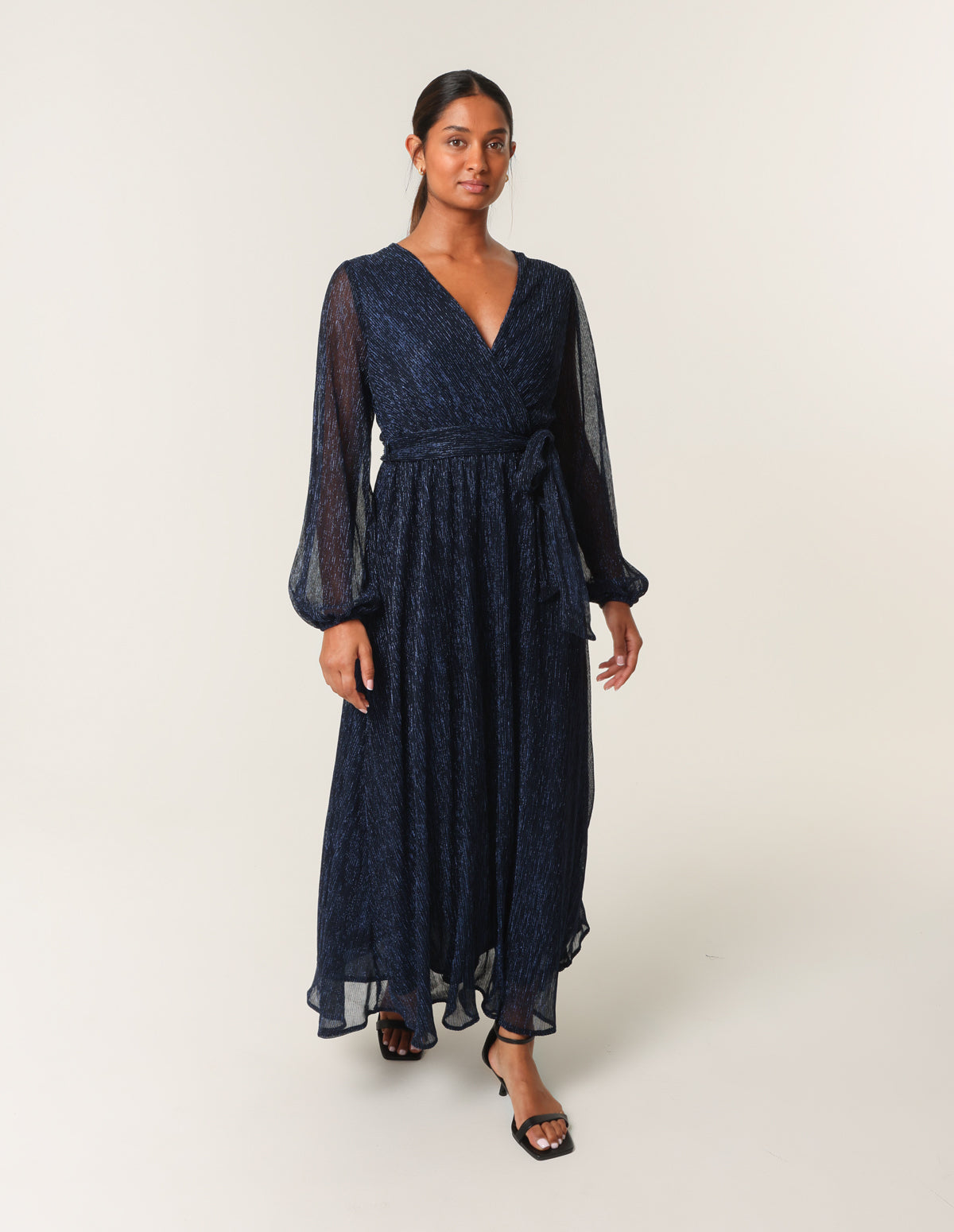 Wrap Metallic Dress