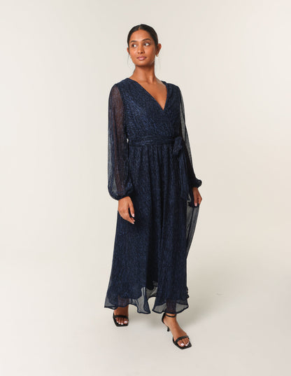 Wrap Metallic Dress