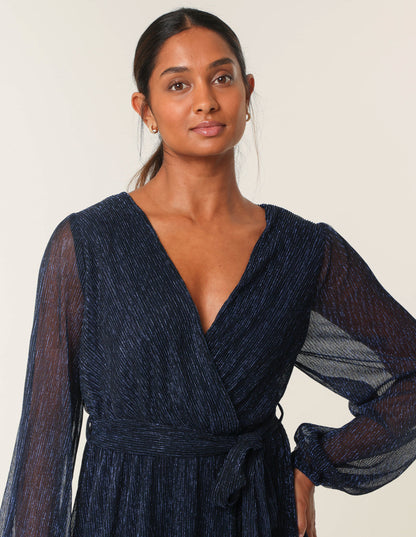 Wrap Metallic Dress