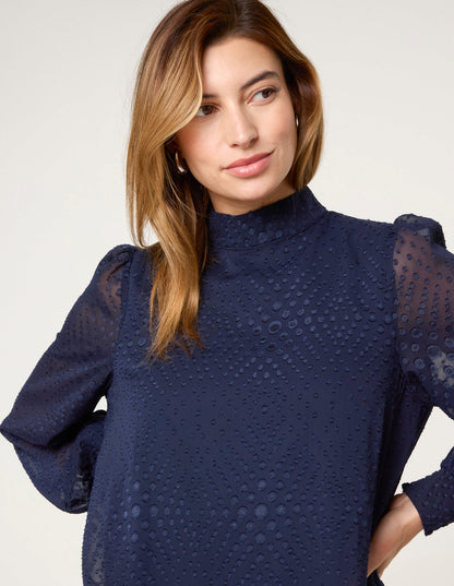High Neck Shift Dress