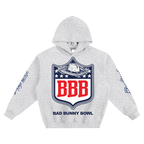 Bad Bunny Bowl Fleeced Boxy Hoodie