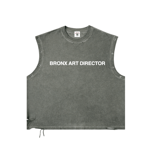 Bronx Art Director Distressed Grommet Eyelet Tank Top by Bronx Native for New York summer