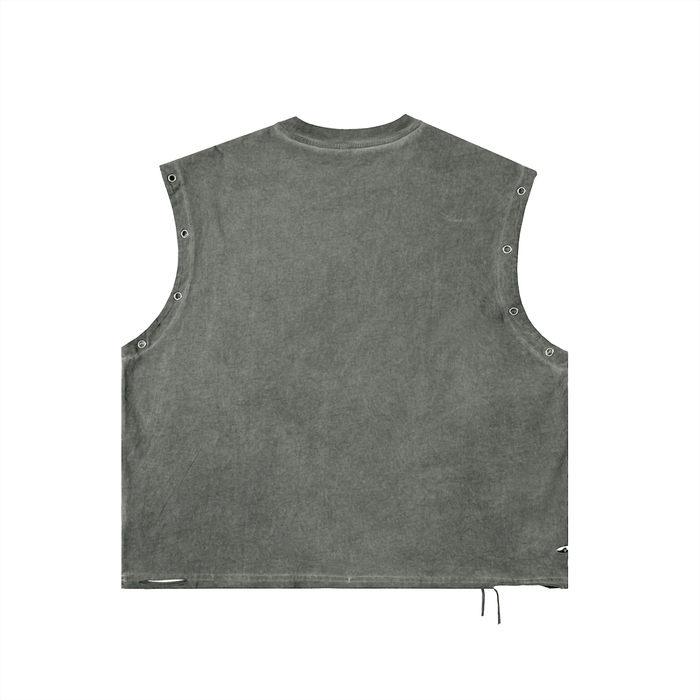 Bronx Art Director Distressed Grommet Eyelet Tank Top by Bronx Native for New York summer