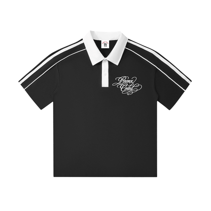 Bronx Coded Contrast Collar Short-Sleeve Polo Shirt by Bronx Native, Summer 2026 polos with BX pride and New York streetwear energy