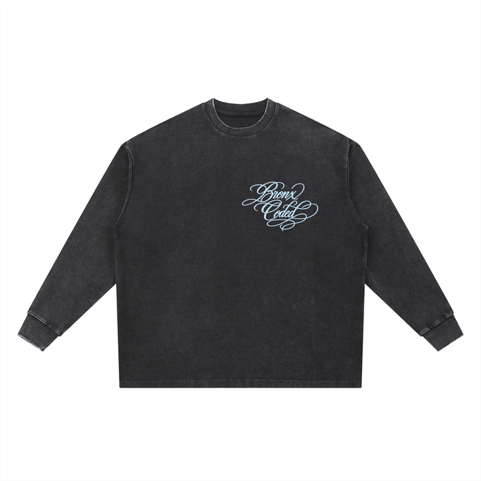 Bronx Coded Mineral Wash Waffle Oversized T-Shirt by Bronx Native for New York summer