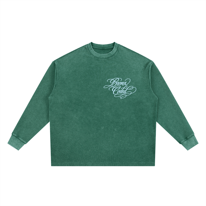 Bronx Coded Mineral Wash Waffle Oversized T-Shirt by Bronx Native for New York summer
