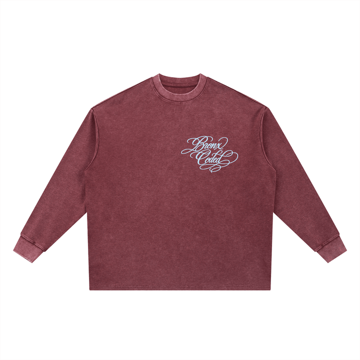 Bronx Coded Mineral Wash Waffle Oversized T-Shirt by Bronx Native for New York summer