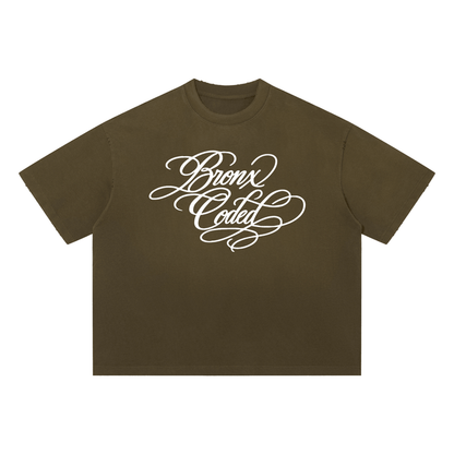 Bronx Coded Unisex Sun Fade Distressed Boxy T-Shirt by Bronx Native for New York summer