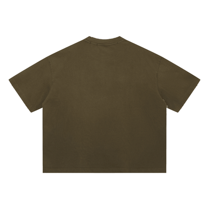 Bronx Coded Unisex Sun Fade Distressed Boxy T-Shirt by Bronx Native for New York summer