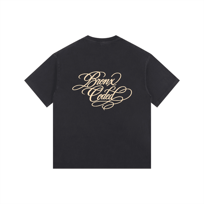 Bronx Coded Vintage Washed Oversized Cotton T-Shirt by Bronx Native for New York summer